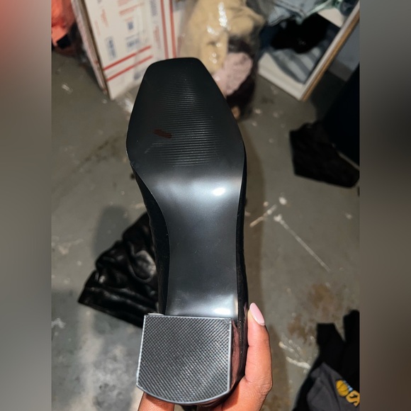 Steve Madden Carterr Black Slouch Shiny Women's Knee Boots - Picture 7 of 9